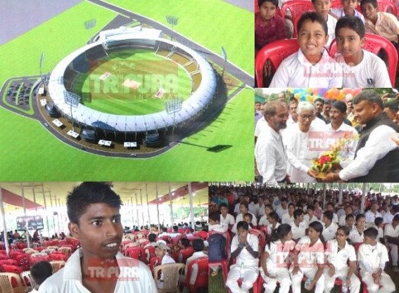 Tripura's Central Govt funded Rs. 181 cr International Cricket Stadium: Manik â€˜forgetsâ€™ to thank Centre, tainted Nagarjura constructions contract raises backdoor corruption, CPI-M uses Centre's money to build more Stadiums than Hospitals